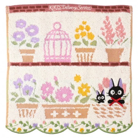 Linge de maison - Mini Serviette Jiji et ses fleurs préférées 25x25 - Kiki la petite so