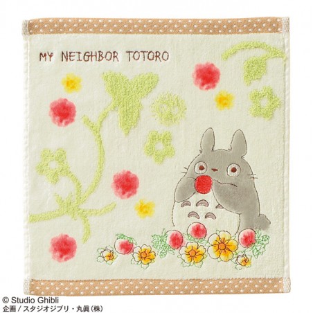 Linge de maison - Mini Serviette Totoro Champs de fraises 25x25 - Mon Voisin Totoro