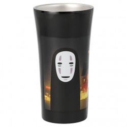 Spirited Away Dark Red 2-Layered Round Bento Lunch Box with Fork