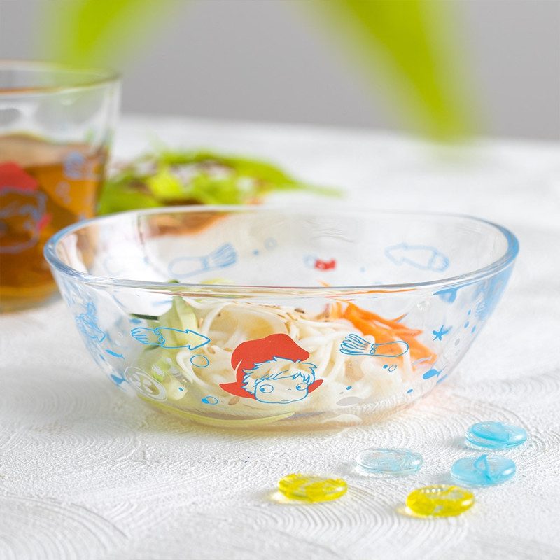 Transparent bowl 13cm Ponyo under the sea - Ponyo on the Cliff