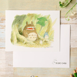 Original Ghibli Museum Art Postcard My Neighbor Totoro Message Card/writing  Letter Oga Kazuo Painting Studio Ghibli Gift 