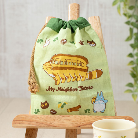 Bags - String pouch Totoro & Catbus - My Neighbor Totoro