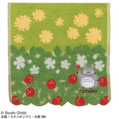 Household linen - Mini Towel Totoro Flowers & Stawberries 25x25 cm - My Neighbor Totoro