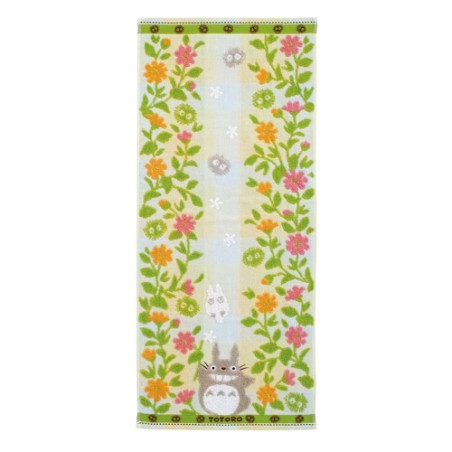 Household linen - Towel Totoro Flower garden 34x80 cm - My Neighbor Totoro