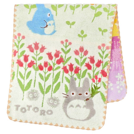 Household linen - Towel Totoro Wild flowers 34x80 cm - My Neighbor Totoro