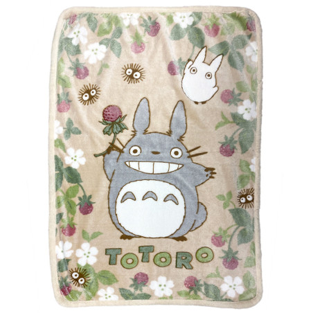 Linge de maison - Couverture fluffy Totoro Framboise 100x140 cm - Mon Voisin Totoro