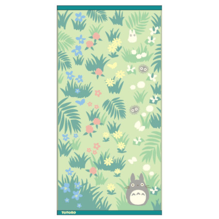 Household linen - Large Bath Towel Totoro & Butterfly 60x120 cm - My Neighbor Totoro