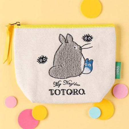 Classement - Trousse brodée Totoro Gris et Bleu - Mon Voisin Totoro