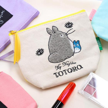 Classement - Trousse brodée Totoro Gris et Bleu - Mon Voisin Totoro