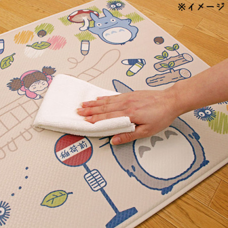 Carpet - PLASTIC LONG PLAY MAT TOTORO, DRAWING 45X120CM(BEIGE)- MY NEIGHBOR TO