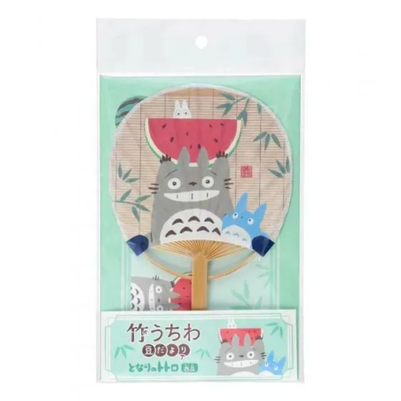 Accessoires - Éventail Bambou & Enveloppe Totoro avec Pastèque - Mon Voisin Totoro