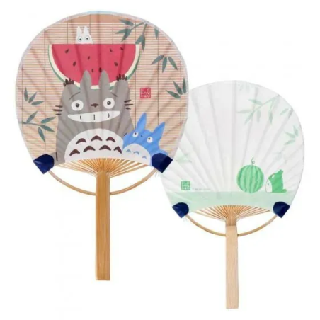 Accessoires - Éventail Bambou & Enveloppe Totoro avec Pastèque - Mon Voisin Totoro