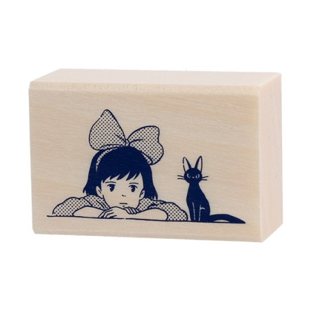 Petit matériel - Tampon en bois Kiki & Jiji - Kiki la petite sorcière