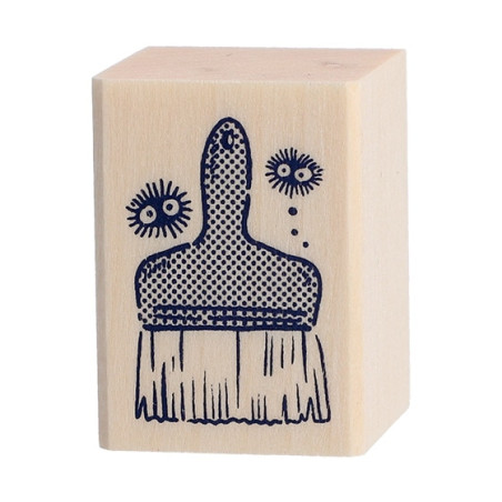 Small equipment - Kurosuke & Paintbrush Wood stamp - My Neighbor Totoro