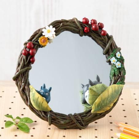 Décoration - Miroir Totoro Guirlande de fleurs- Mon Voisin Totoro