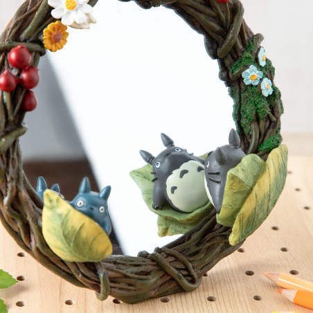 Décoration - Miroir Totoro Guirlande de fleurs- Mon Voisin Totoro