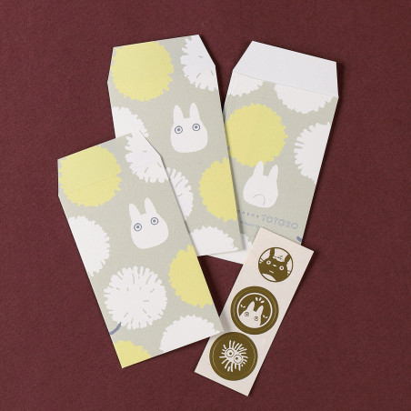 Postcards and Letter papers - 6 Envelopes & stickers set Totoro Dandelion - My Neighbor Totoro