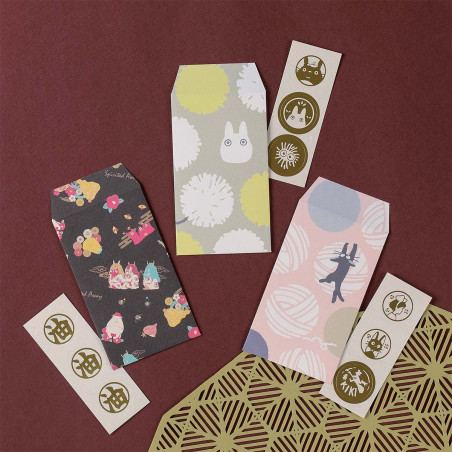 Postcards and Letter papers - 6 Envelopes & stickers set Totoro Dandelion - My Neighbor Totoro