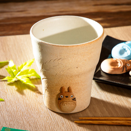 Japanese Porcelain - White hand made Shigaraki ware Cup Totoro - My Neighbor Totoro