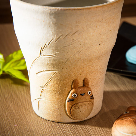 Japanese Porcelain - White hand made Shigaraki ware Cup Totoro - My Neighbor Totoro