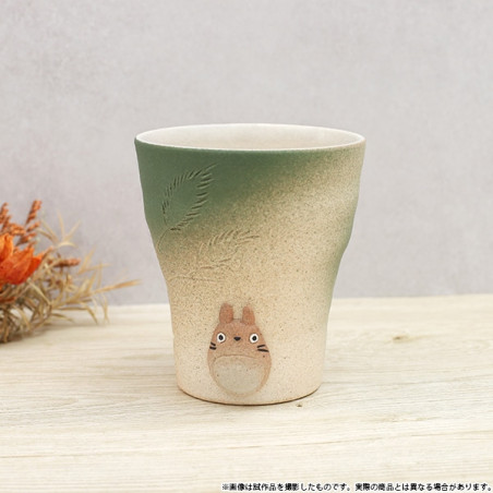 Japanese Porcelain - Green hand made Shigaraki ware Cup Totoro - My Neighbor Totoro