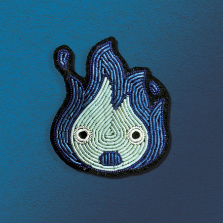 Pins - Embroidered Jewel Brooch Blue Calcifer - Howl’s Moving Castle