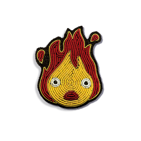 Pins - Embroidered Jewel Brooch Yellow Calcifer - Howl’s Moving Castle