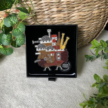 Pins - Embroidered Jewel Brooch Castle - Howl’s Moving Castle