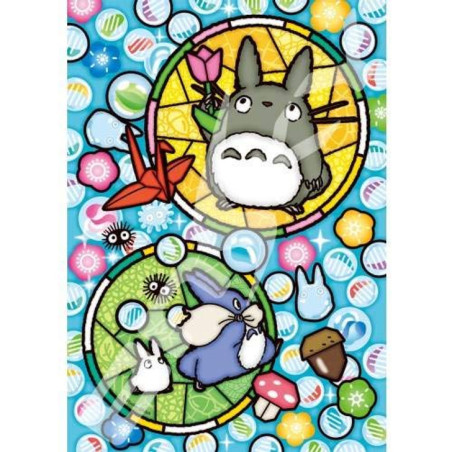 Puzzle - Puzzle Vitrail 208P Bonheur de Totoro - Mon Voisin Totoro