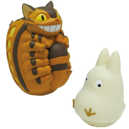 Jouets - Figurines Culbuto Totoro Blanc & Chatbus - Mon Voisin Totoro