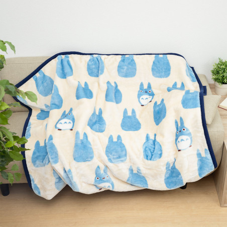 Linge de maison - Grande couverture Silhouette Totoro Bleu 200x140 cm - Mon Voisin Toto