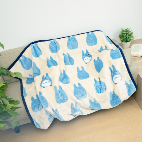 Linge de maison - Grande couverture Silhouette Totoro Bleu 200x140 cm - Mon Voisin Toto