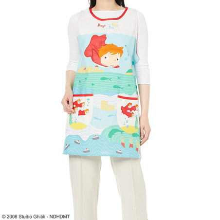 Kitchen and tableware - Ponyos everywhere Apron 84x61,5 cm - Ponyo on the Cliff