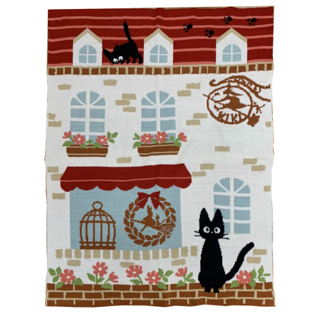 Linge de maison - Plaid Jiji devant la maison - Kiki la petite sorcière