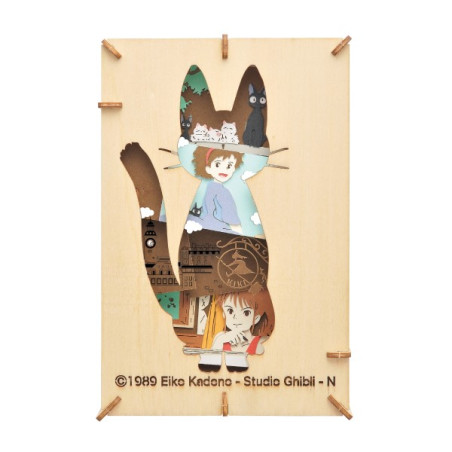 Loisirs créatifs - Théâtre de papier Style bois Silhouette Jiji - Kiki la petite sorcier