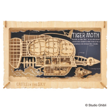 Loisirs créatifs - Théâtre de papier Style bois Tiger Moth - Le Château dans le ciel