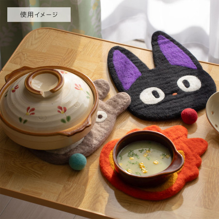 Cuisine et vaisselle - Dessous de plat fait main en laine Totoro Gris - Mon Voisin Totoro